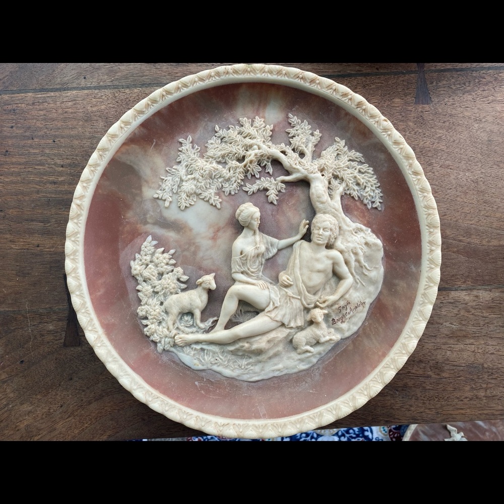 Solid stone incolay collector plates